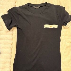 Zara T-Shirt with Cream Accents